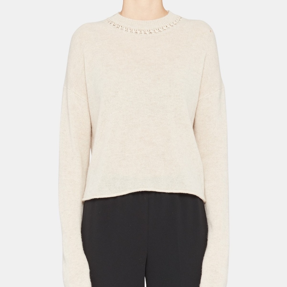 Theory 100% Cashmere Cropped Sweater